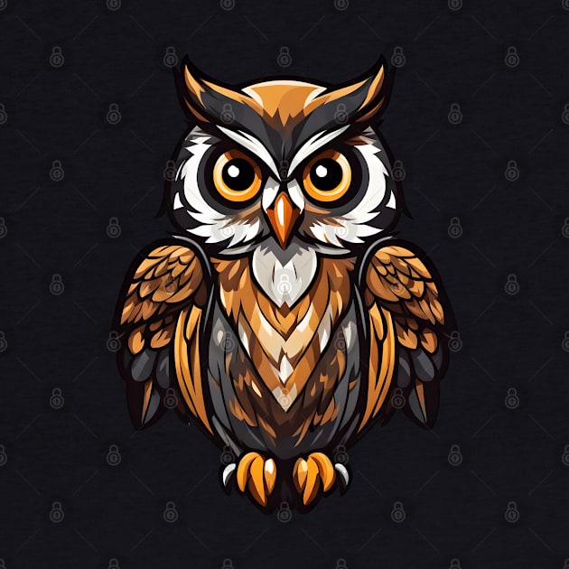 Nocturnal Enigma: Little Owl Illustration 2 by Orange-C